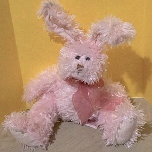 Pink rabbit stuffed animal